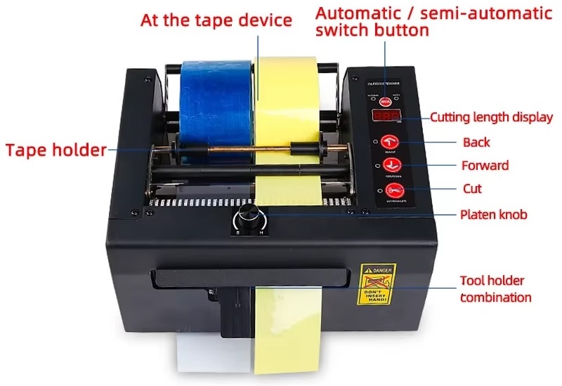 FA-150 hỗ trợ cắt đồng thời 2 cuộn băng dính lắp song song